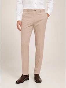 Pantaloni regular-fit con microrighe QB/24