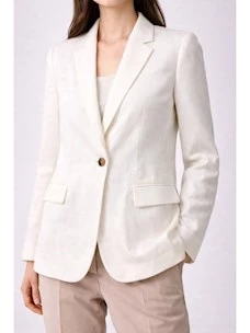 Giacca in twill di viscosa e lino Emme Marella