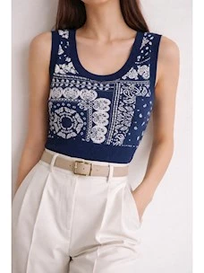 Gilet in maglia fantasia IBlues
