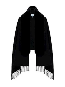 Stola in maglia con collo faux fur BLUGIRL