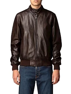 Bomber in pelle lavata Roy Roger's