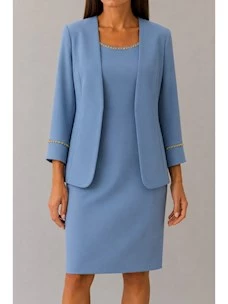 Completo azzurro elegante con strass Giulia Valli