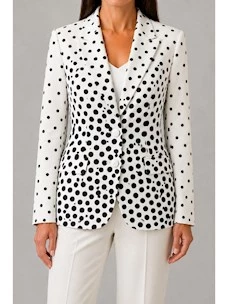 Blazer bianco a pois Giulia Valli