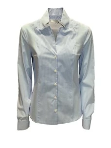 Camicia a righe azzurre Zanetti