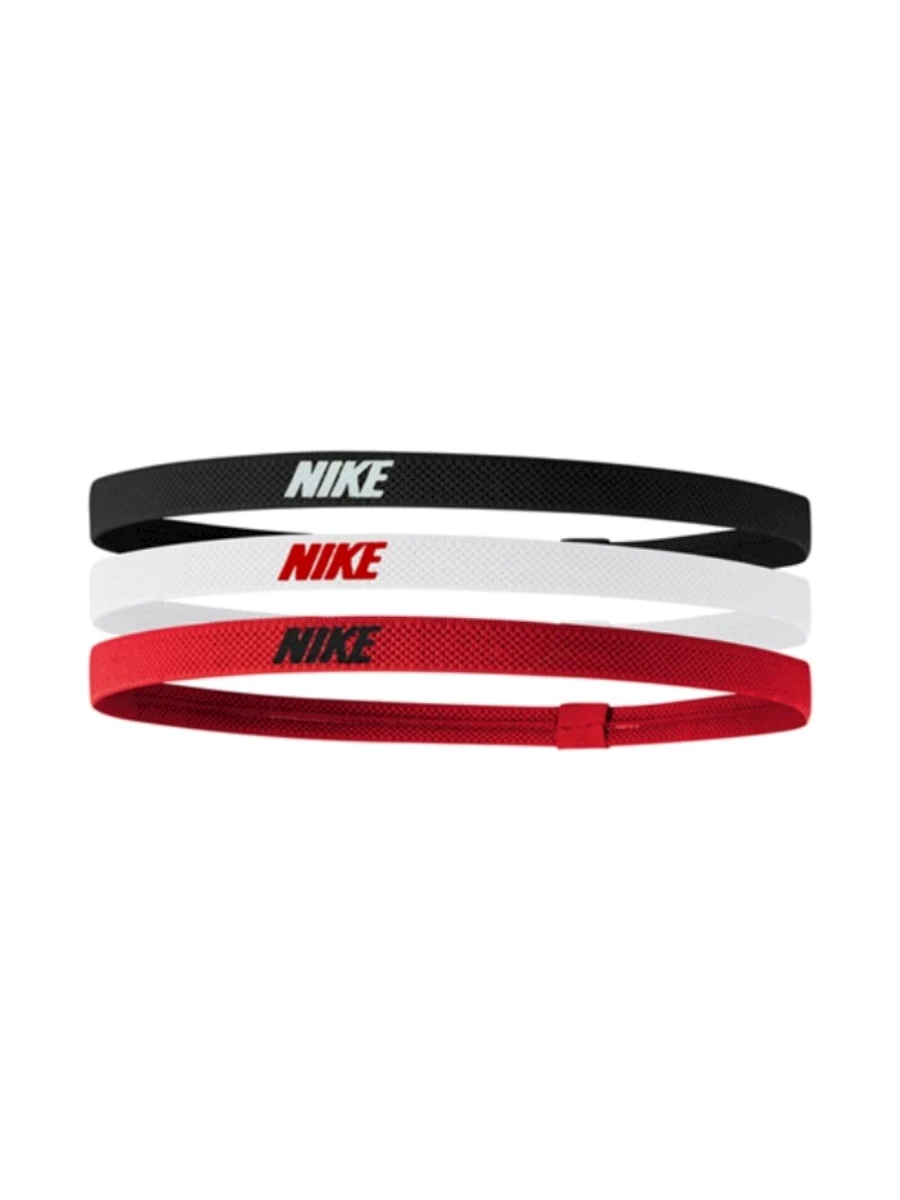 NIKE ELASTIC HAIRBANDS 3PK BK/WH/UR