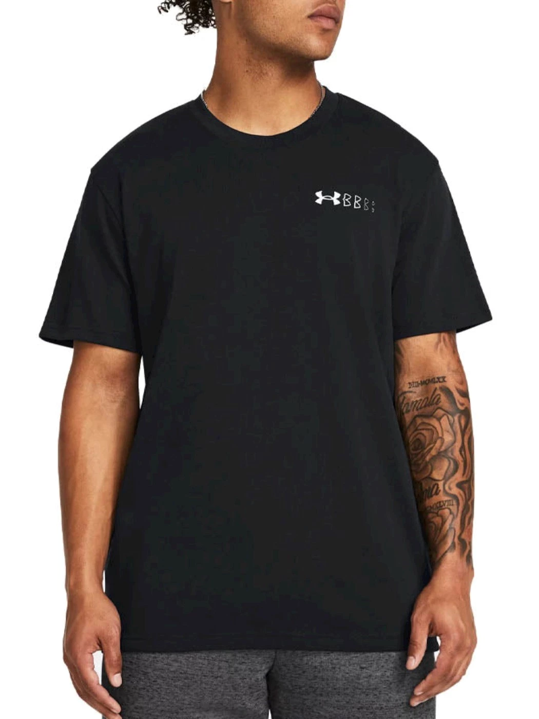 T-SHIRT UNDER ARMOUR HEAVYWEIGHT LEFT CHEST LOGO REPEAT