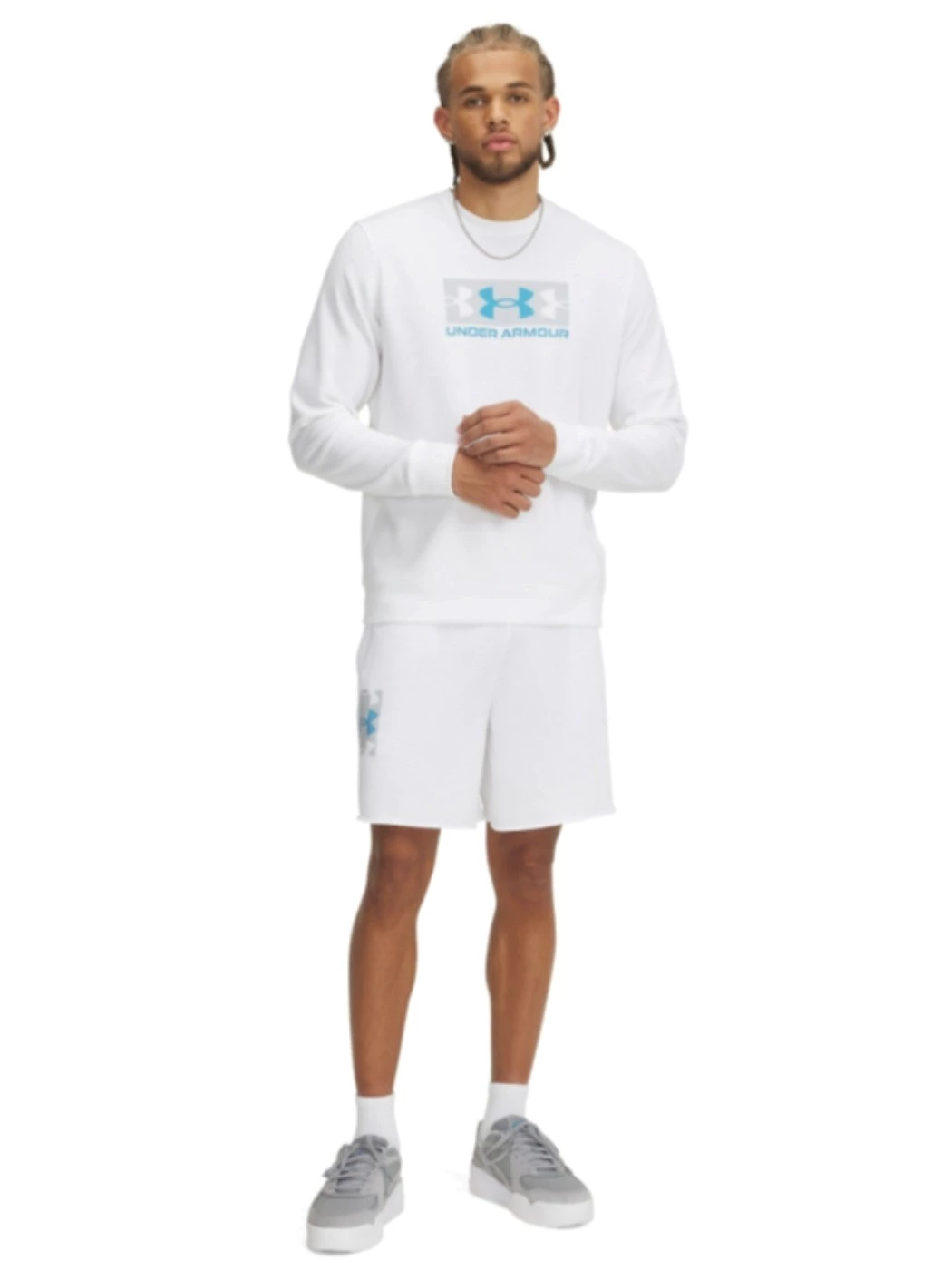 SHORT UOMO UNDER ARMOUR RIVAL TERRY LOGO 8in SHORT