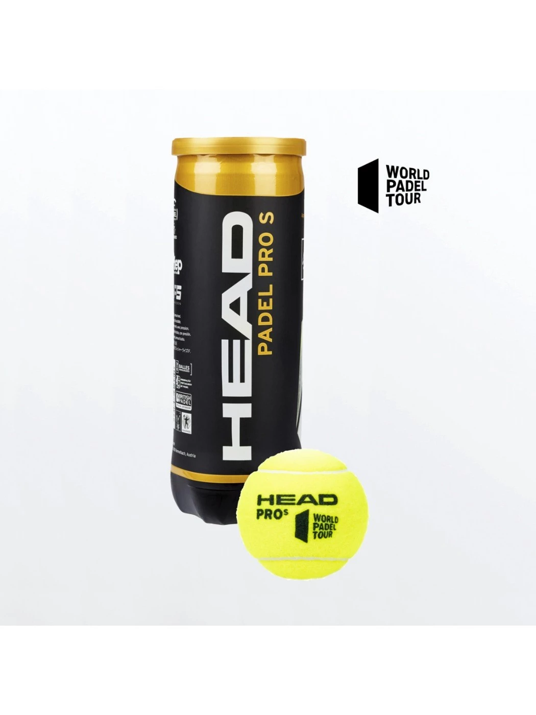 3 BALL HEAD PADEL PRO - S - TUBO SINGOLO