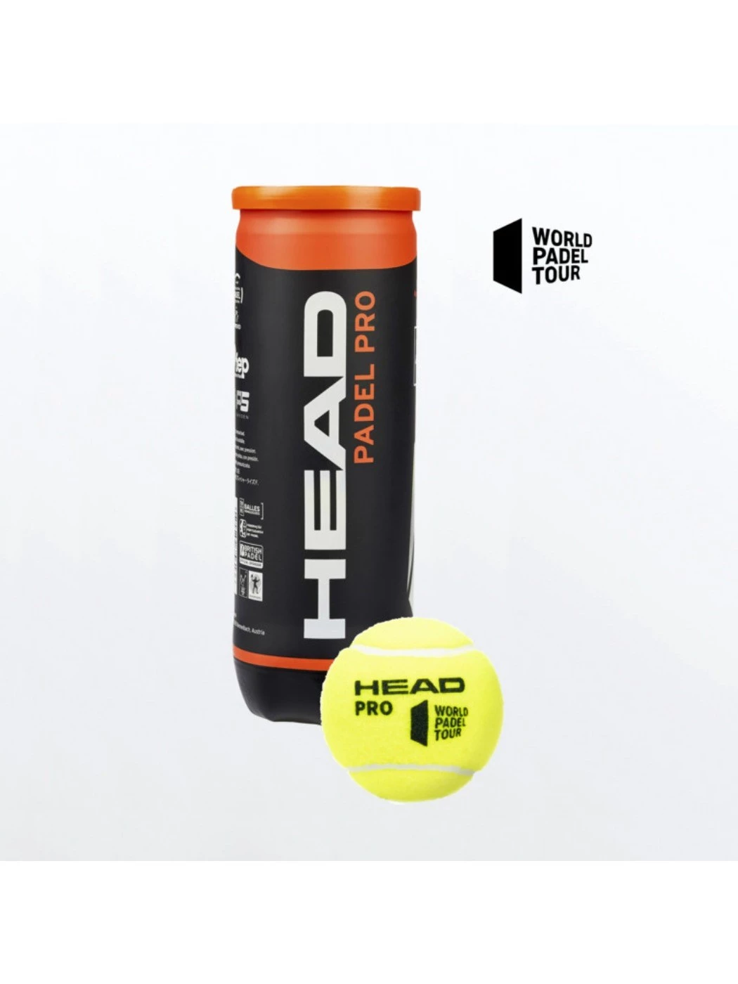 HEAD PADEL PRO - 3 BALL - TUBO SINGOLO