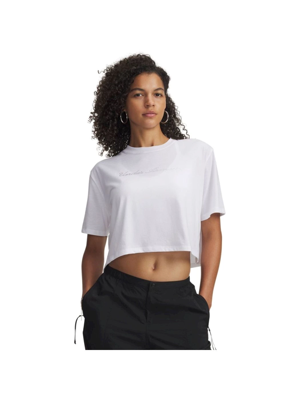T-SHIRT DONNA UNDER ARMOUR CROP WORDMARK
