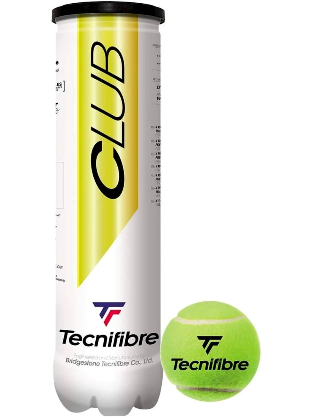 TUBO PALLINE TENNIS TECNIFIBRE CLUB (4 PALLE)