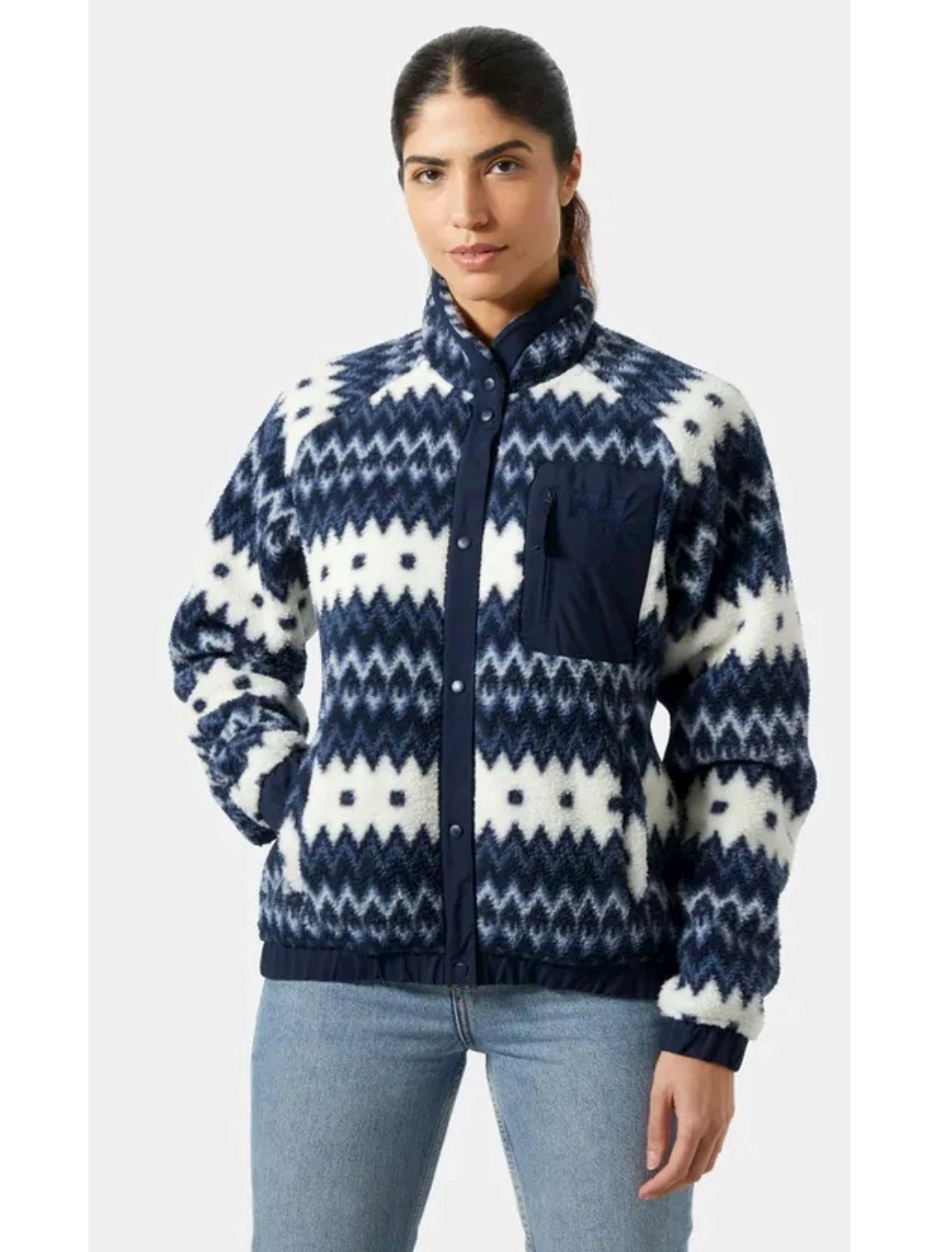 PILE DONNA HELLY HANSEN W IMPERIAL PRINTED PILE SNAP