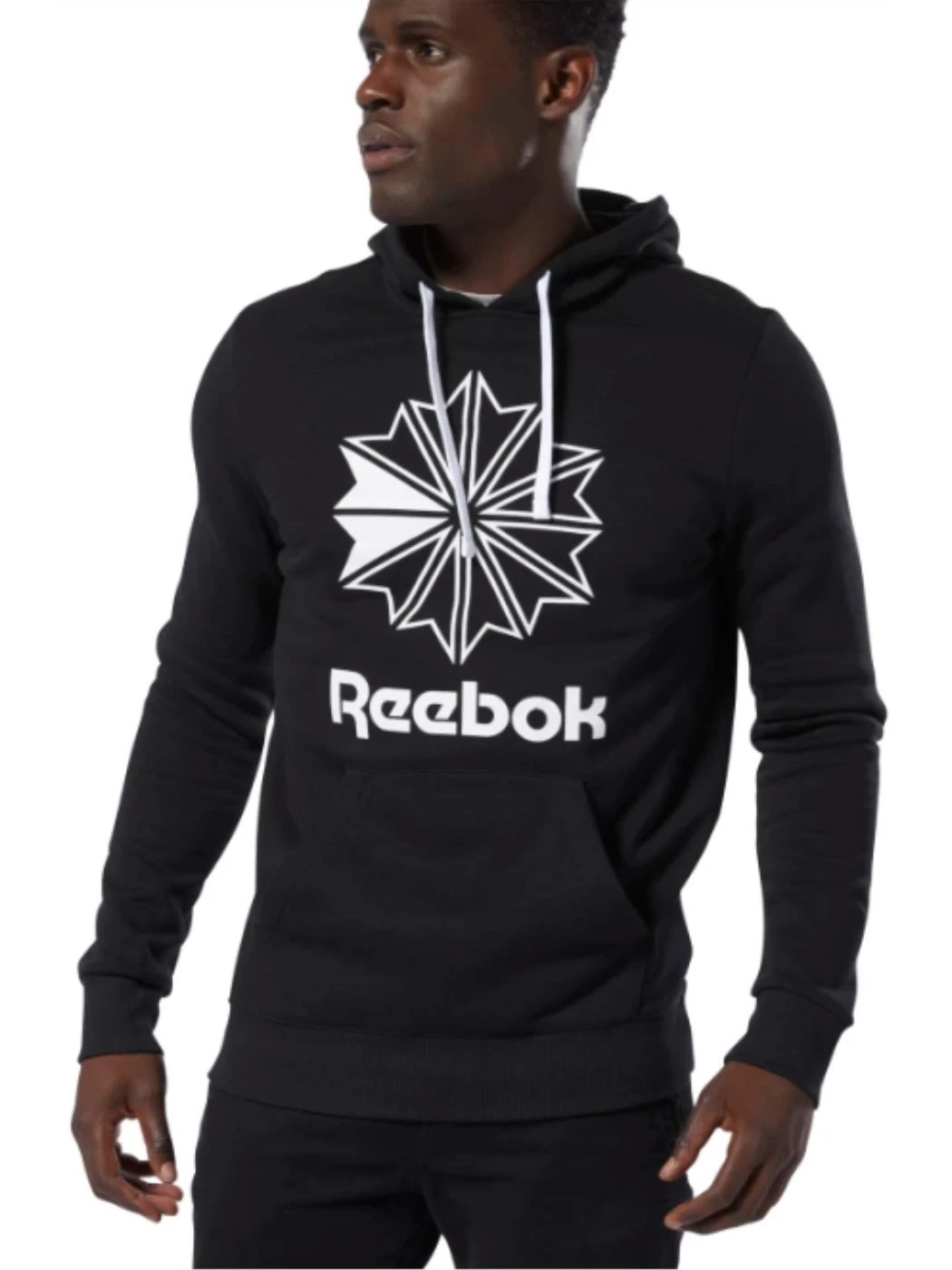 FELPA UOMO REEBOK C BIG LOGO HOODIE BLACK