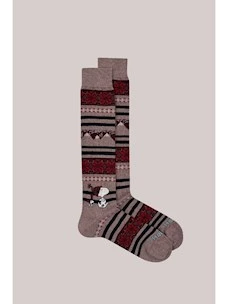 CALZINI INTHEBOX SNOOPY CHRISTMAS RIGHE MARRONE