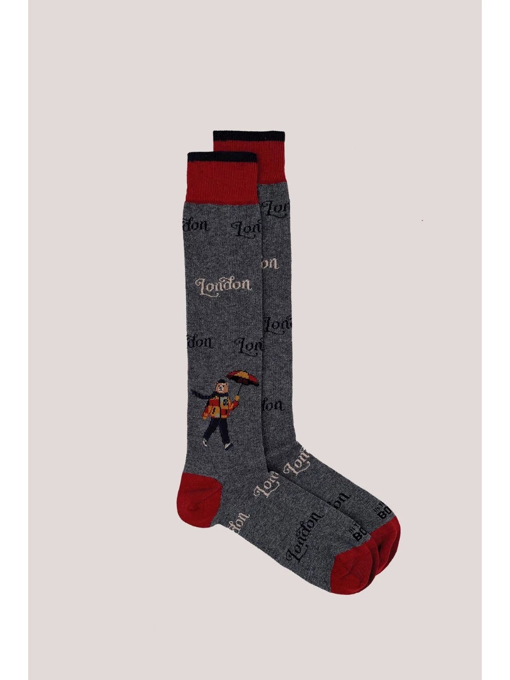 CALZINI INTHEBOX MR BOX LONDON GRIGIO SCURO