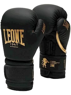 GUANTI BOXE LEONE BLACKGOLD NERO 14OZ