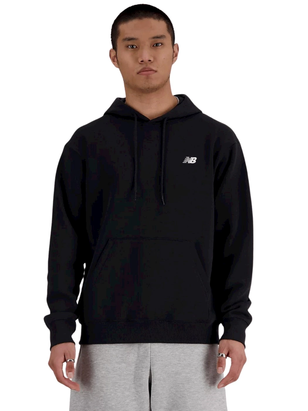 FELPA CAPPUCCIO UOMO NEW BALANCE ESSENTIALS FLEECE HOODIE