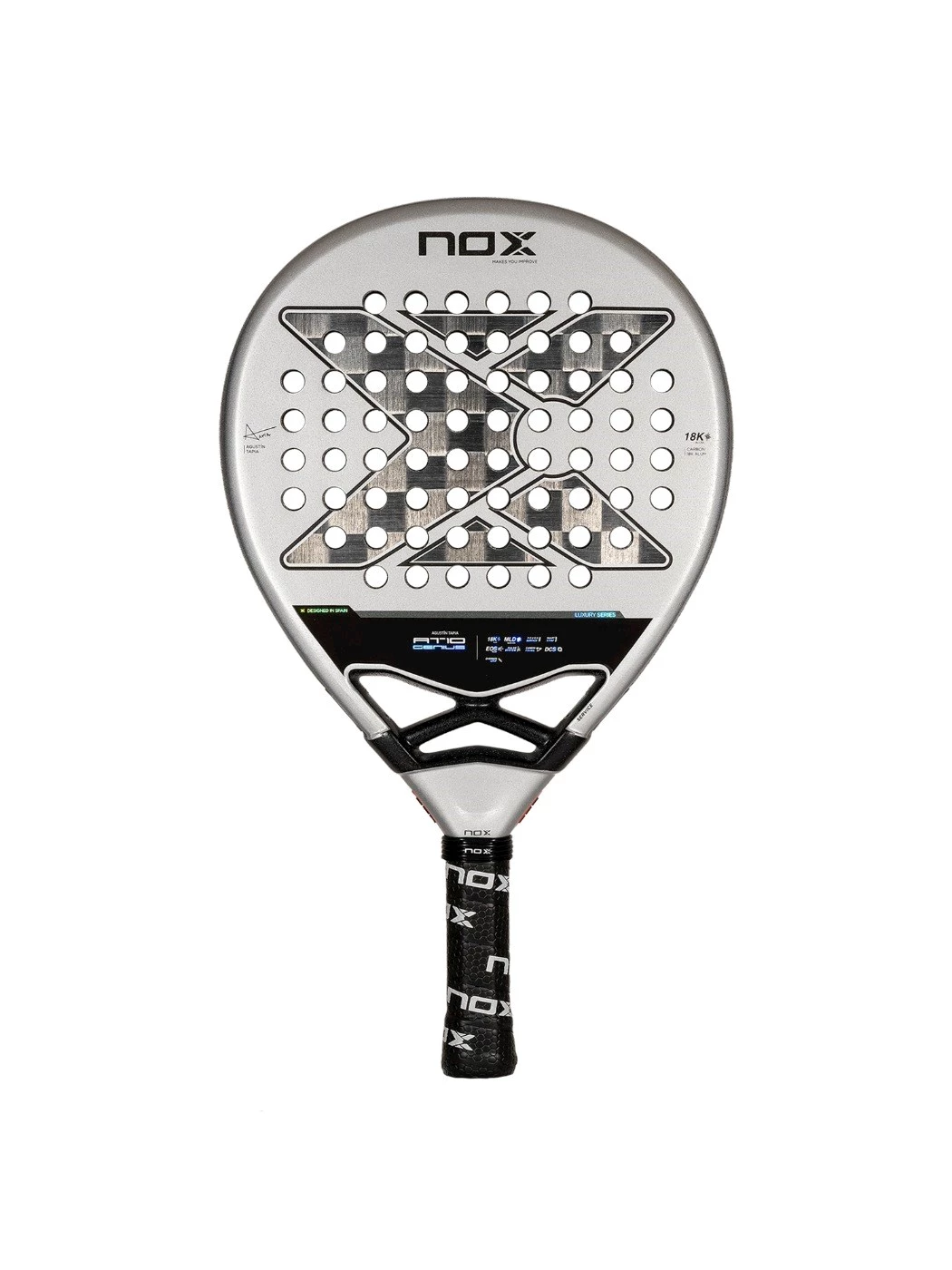 RACCHETTA PADEL NOX AT10 GENIUS 18K RACKET BY AGUSTIN TAPIA