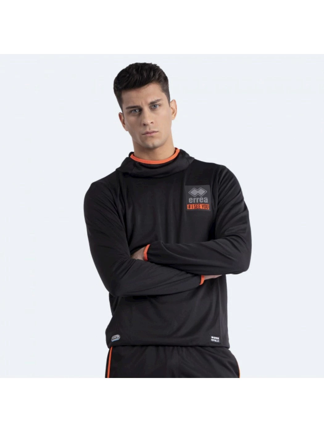 FELPA UOMO ERREA BLACK BOX SS22 MAN HOODY MASK I SEE YOU
