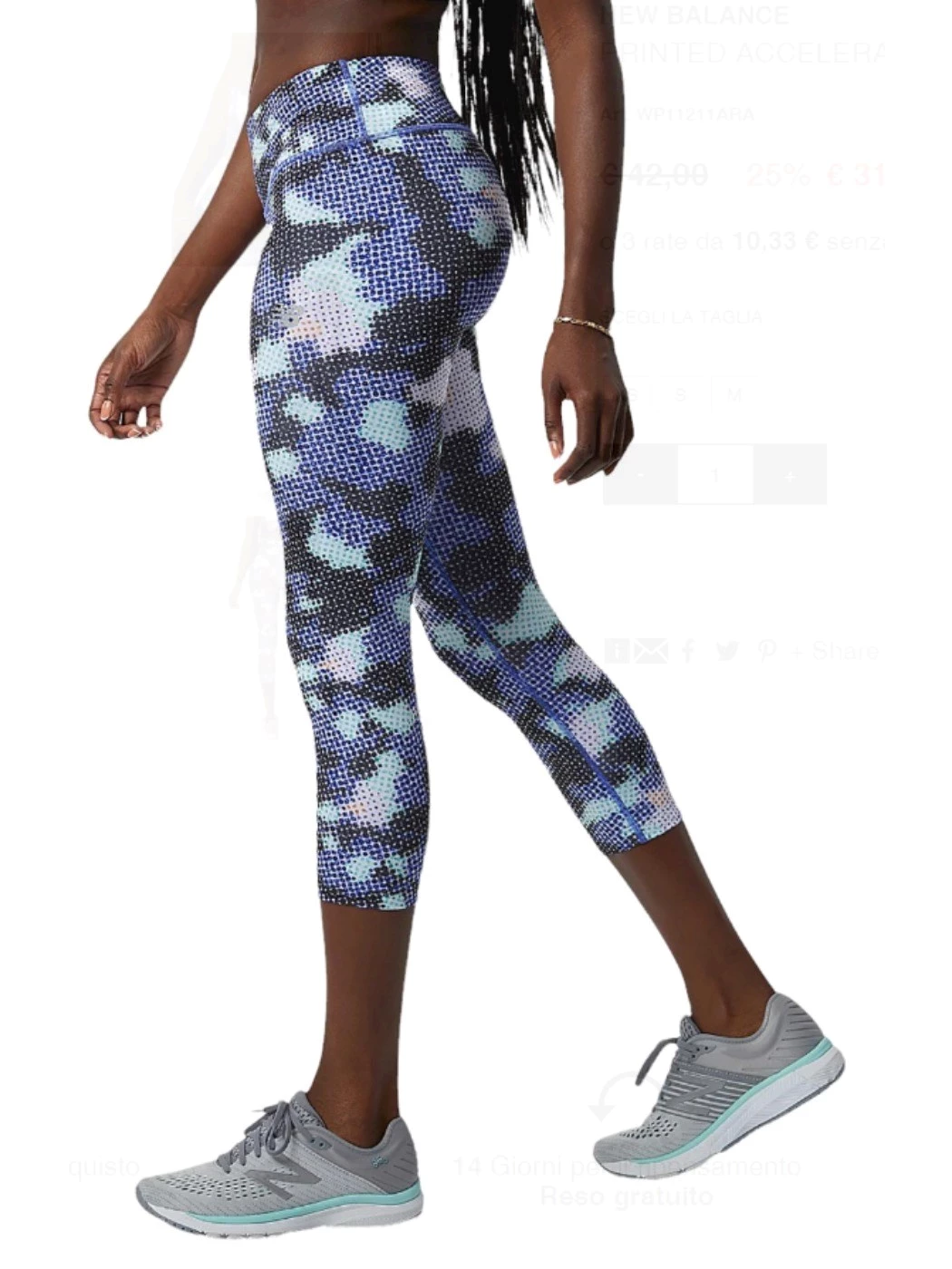 LEGGINGS DONNA NEW BALANCE ACCELERATE CAPRI
