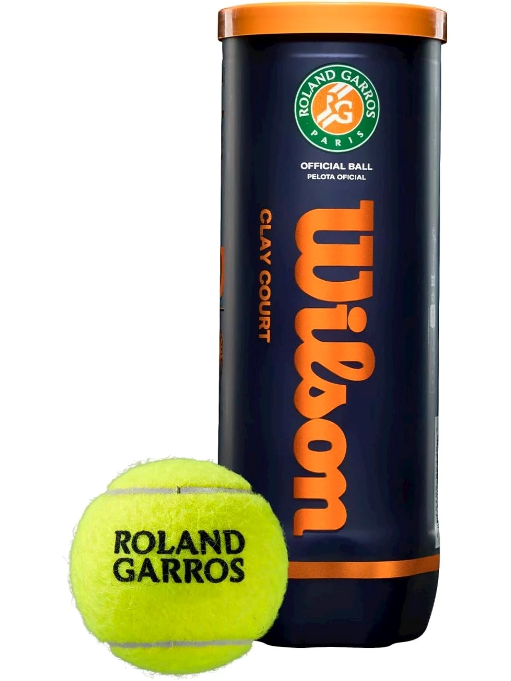 TUBO PALLINE TENNIS WILSON ROLAND GARROS CLAY COURT 4 BALL