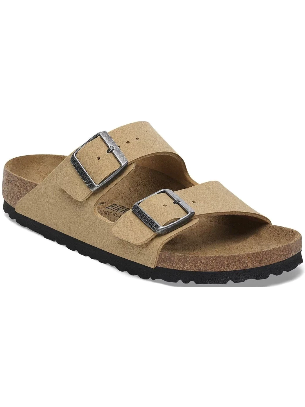 Birkenstock Arizona Birko Flor Nubuck Latte Cream