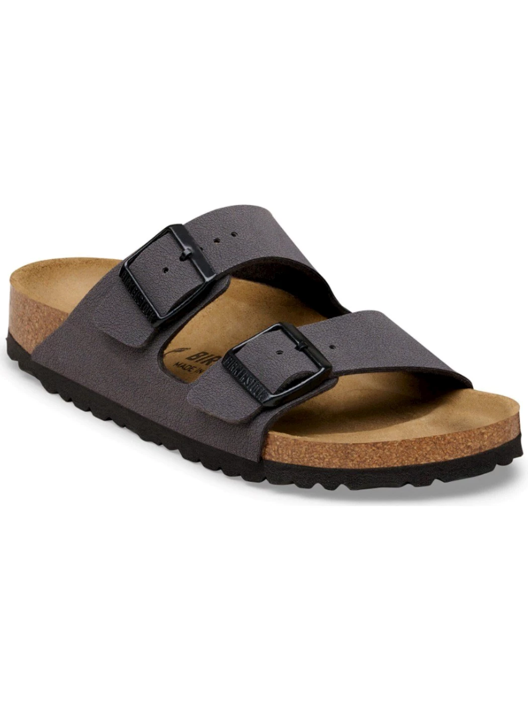 Birkenstock Arizona Birko-Flor Nubuck Velvet Gray Black Calz S