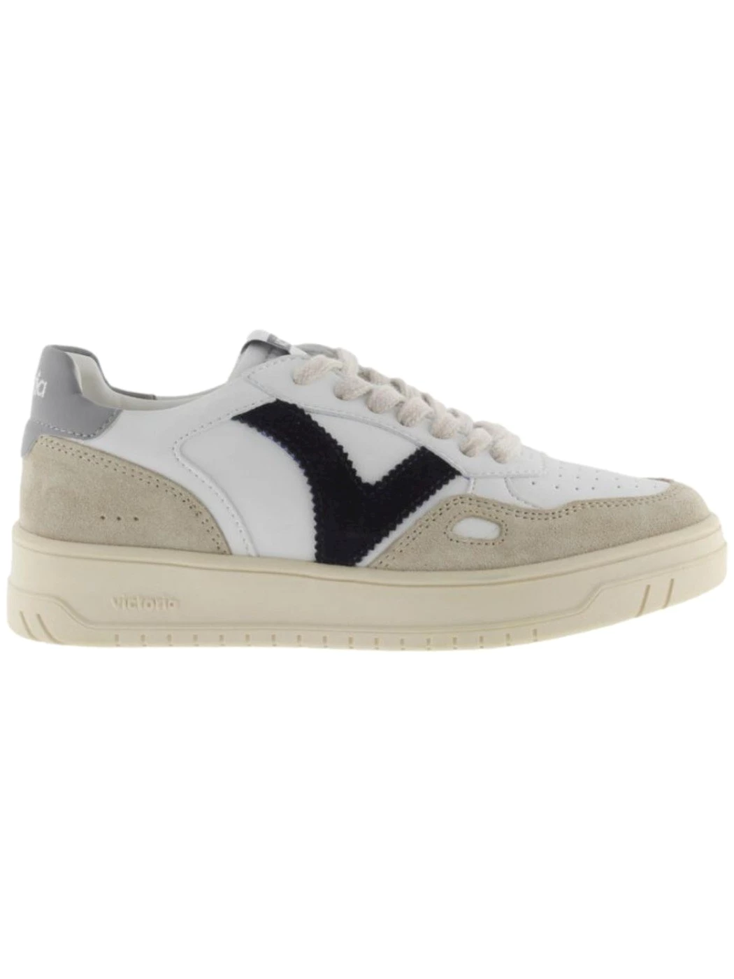 Victoria Sneakers seul effetto pelle camoscio e couleur gris