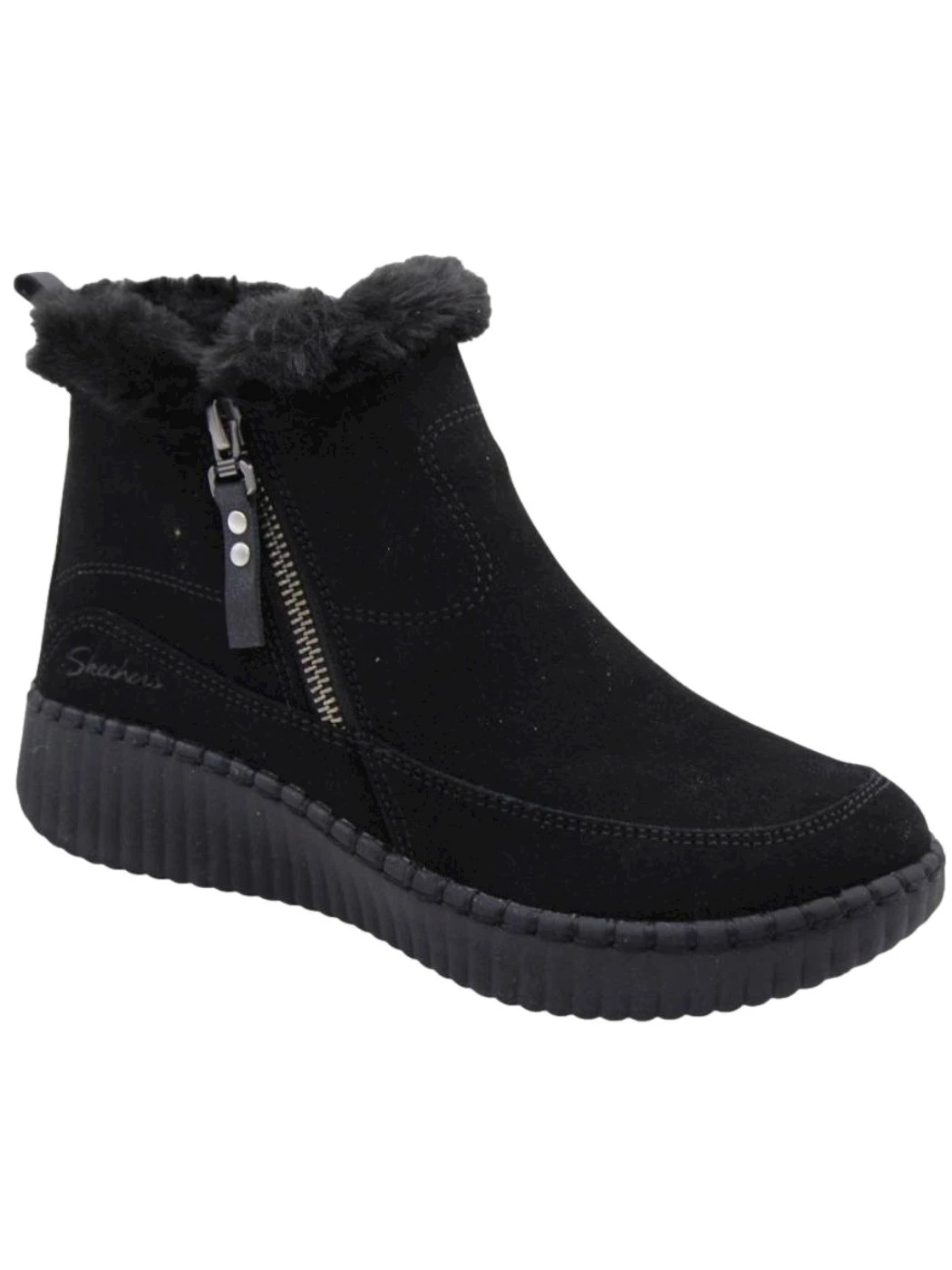 SKECHERS Fresh Zip Nero stivaletto donna 168108 BBK