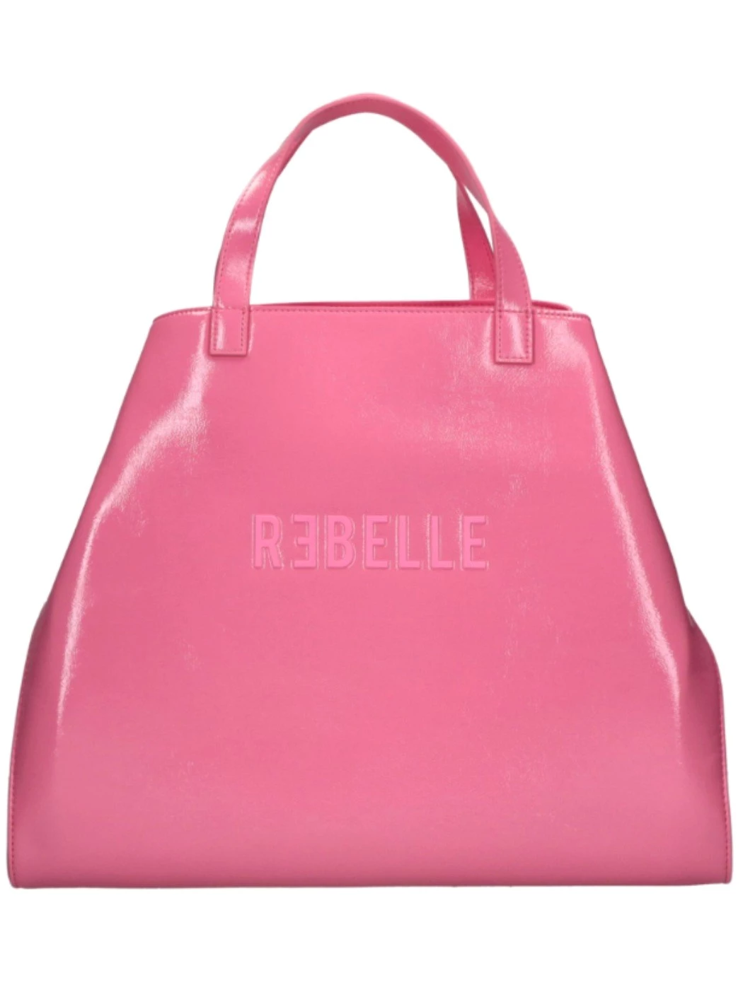 Rebelle Shopping Ashanti Patent Borsa in Pelle Naplak Fuxia Fluo