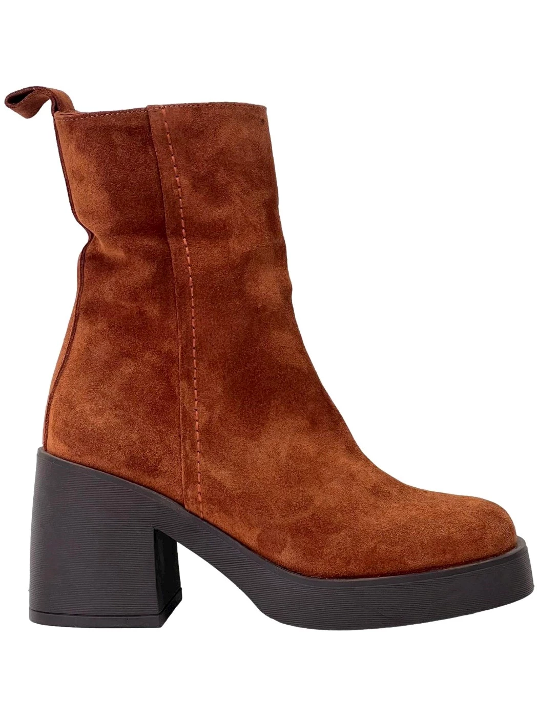 PIXY Tronchetto cognac in pelle scamosciata Donna