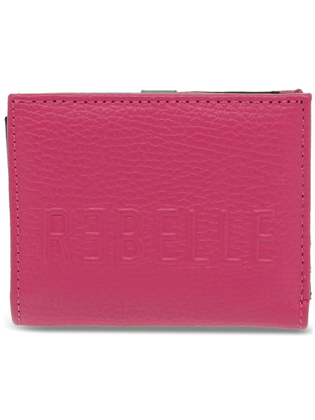 Rebelle Portafoglio Ziparound Small donna in pelle fuxia