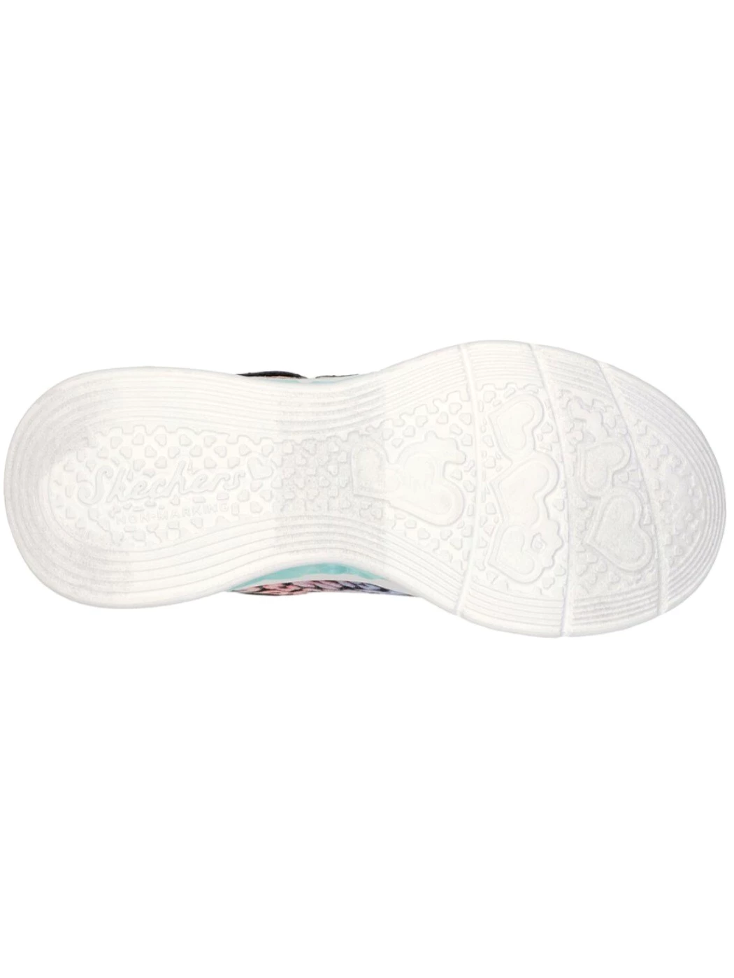 Skechers Kids Girls Flutter Heart Lights-Loves Sneaker, Black/Mu