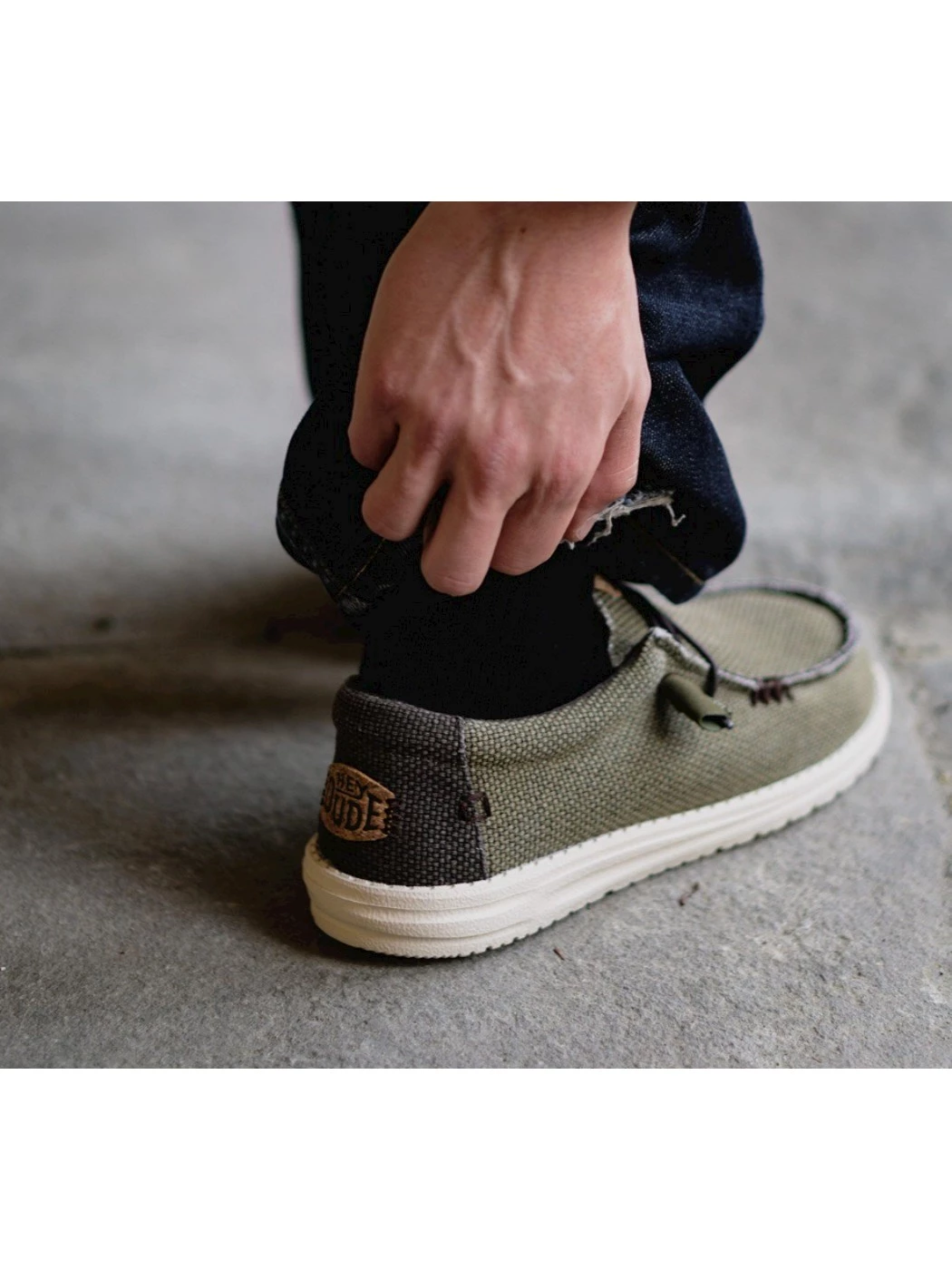 Hey Dude Sneakers Uomo Wally braided Olive Brown