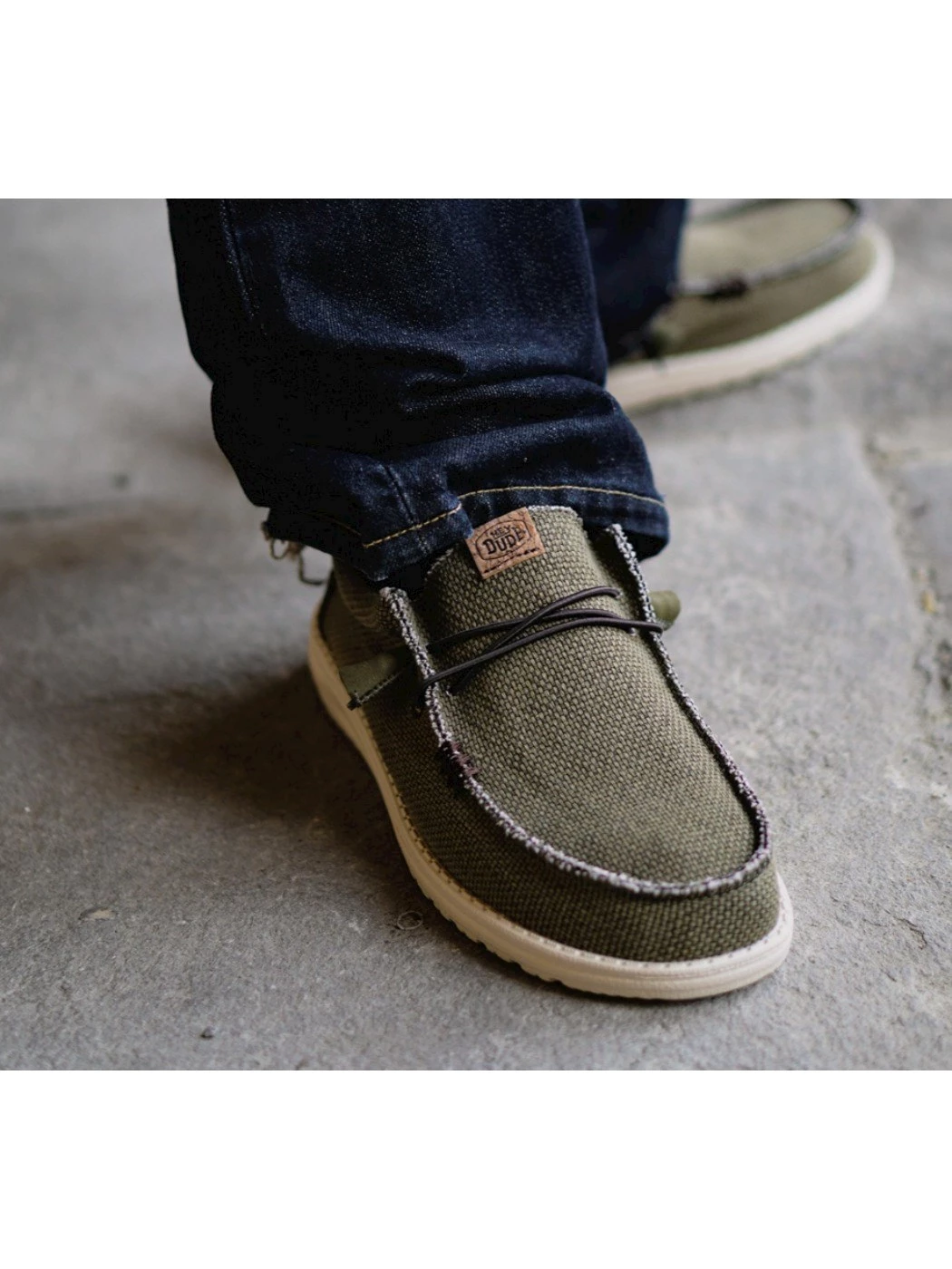 Hey Dude Sneakers Uomo Wally braided Olive Brown