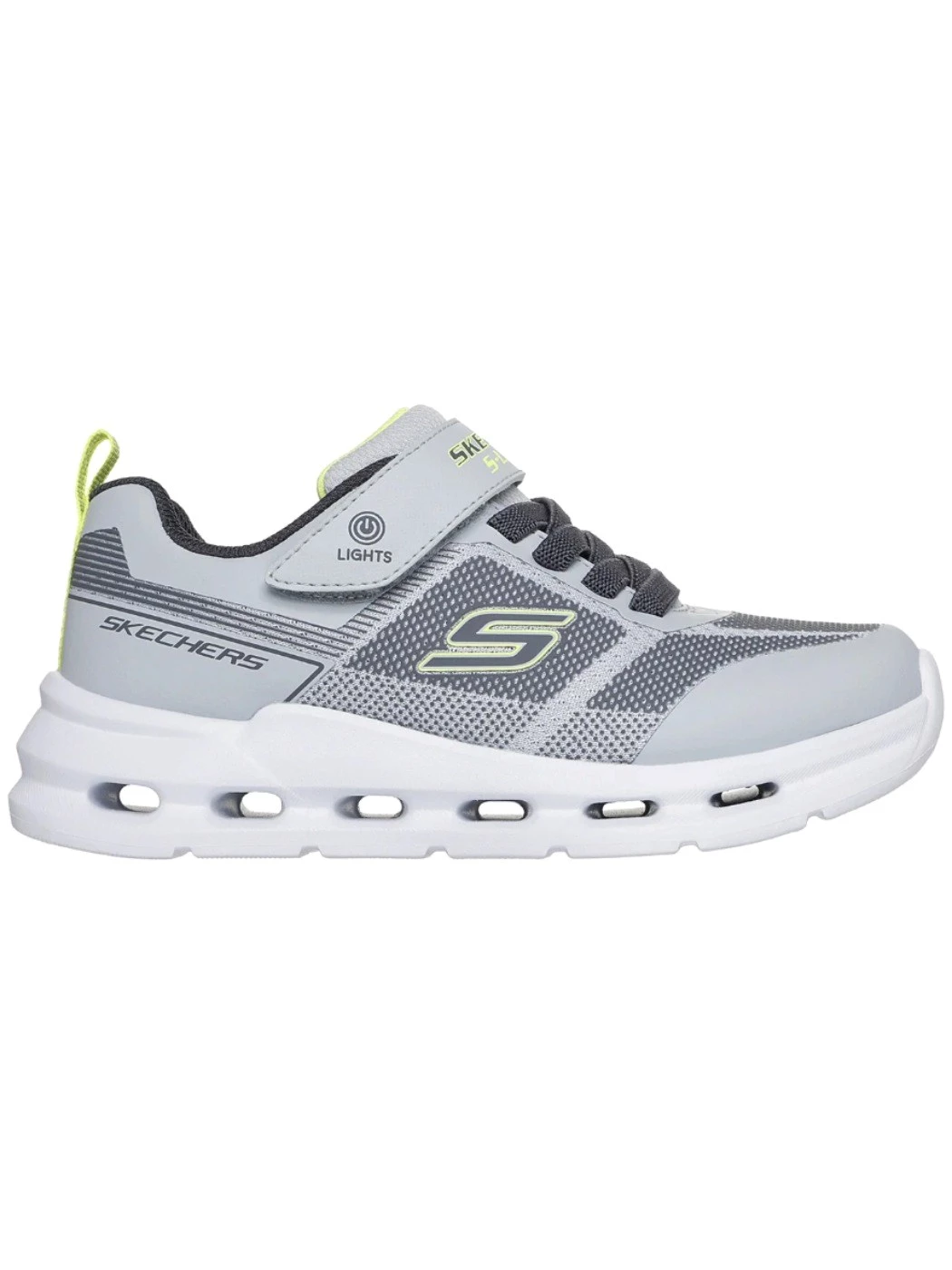 SKECHERS Glide Step gray Lime Sneakers Bambino