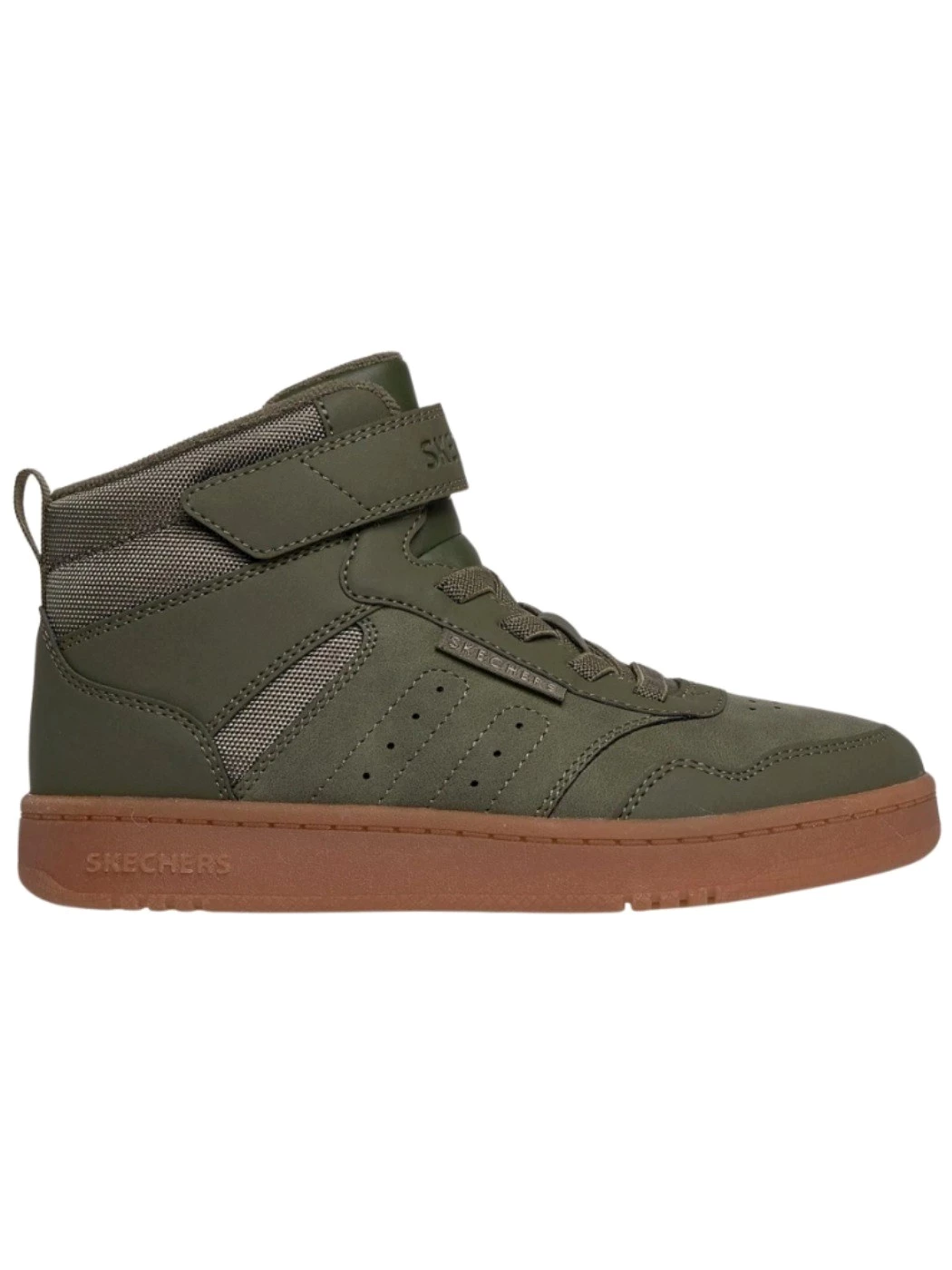 SKECHERS Sneakers Alta da Bambino colore Olive