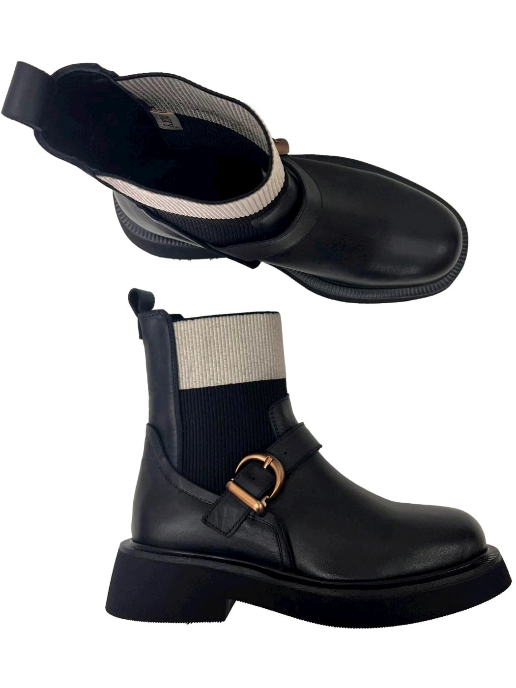 PIXY Beatles Nero in pelle Donna