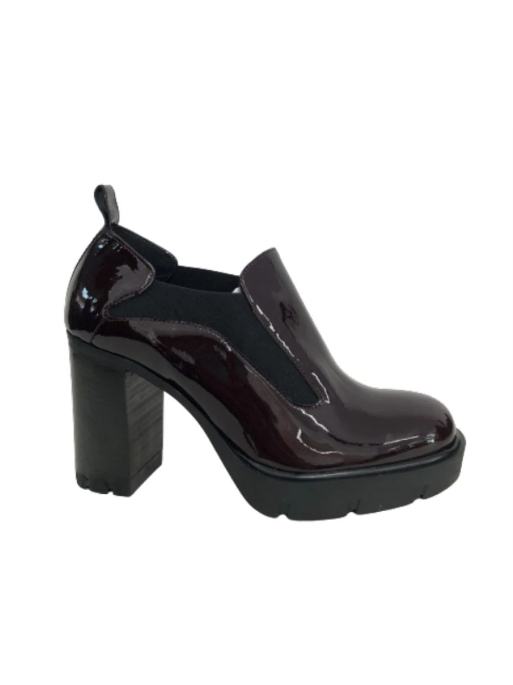 Janet Sport Mocassino maranta pelle lucida