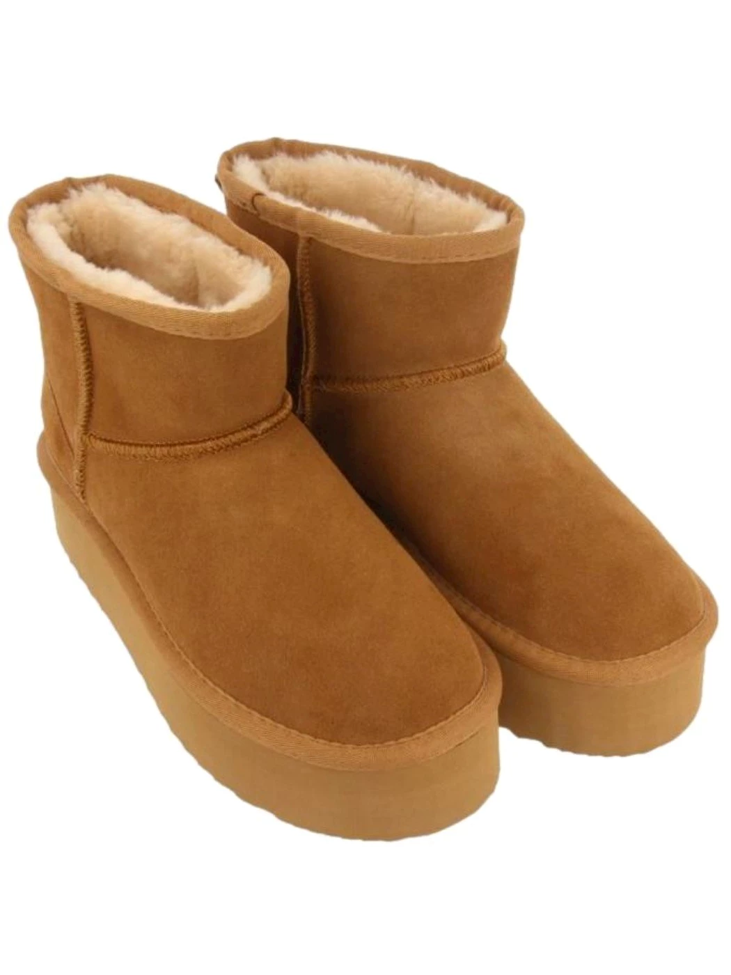 GIOSEPPO Stivali Marroni con platform da donna