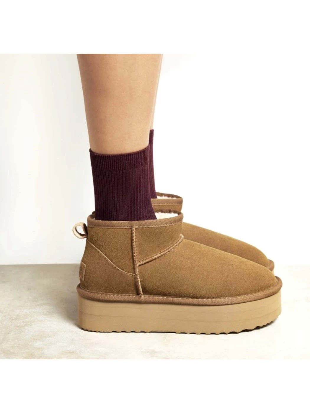 GIOSEPPO Stivali Marroni con platform da donna