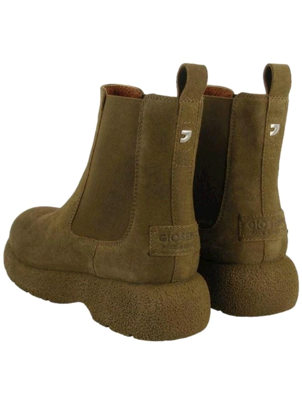 GIOSEPPO Stivali chelsea in pelle presov khaki Donna