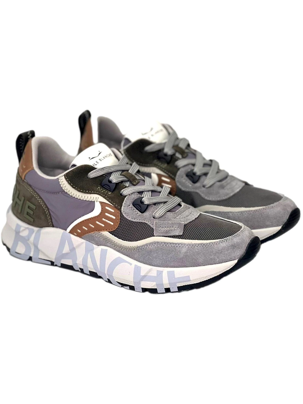 VOILE BLANCHE Sneakers in suede Club01 Lead anthracite Grey
