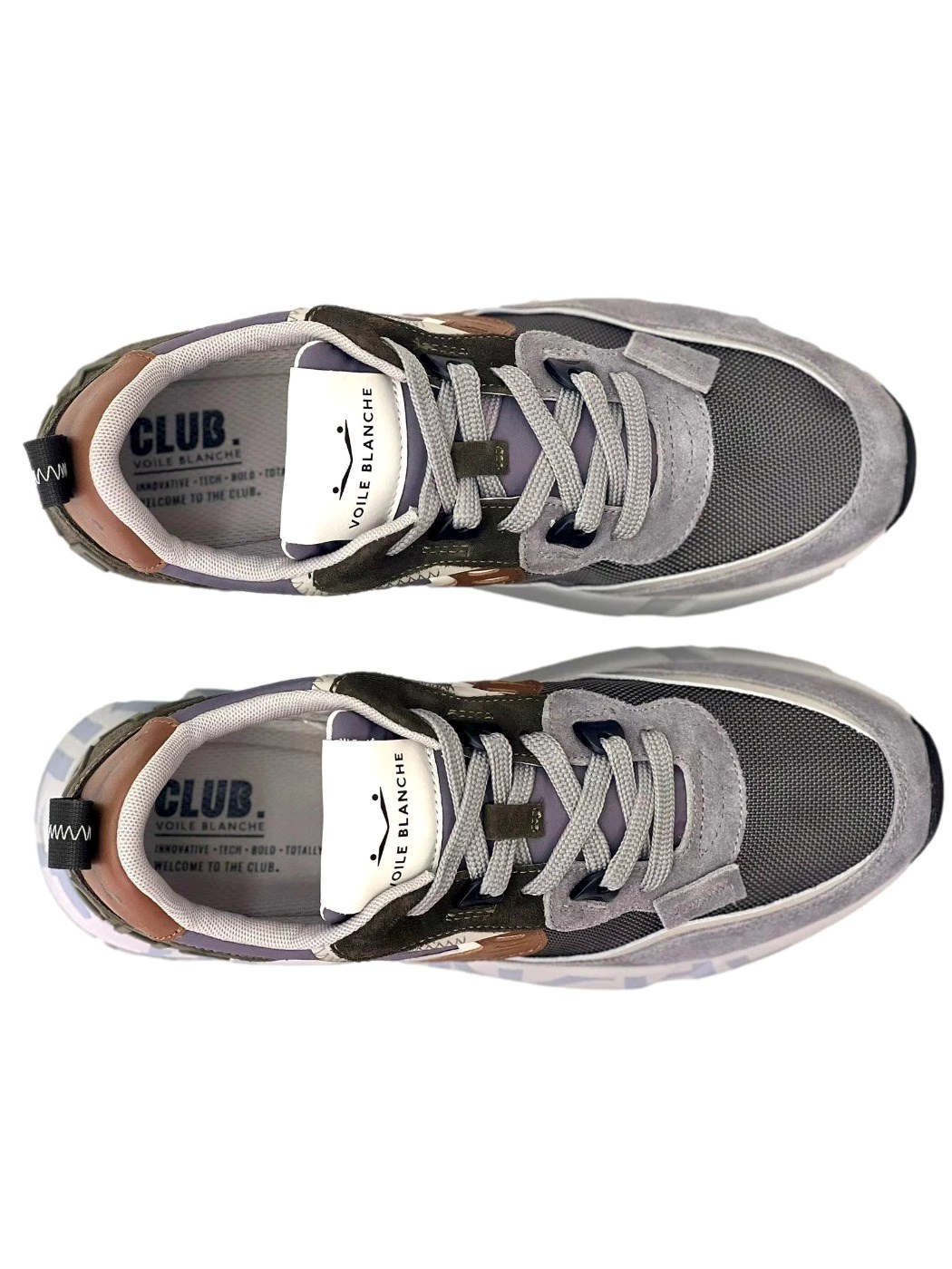 VOILE BLANCHE Sneakers in suede Club01 Lead anthracite Grey