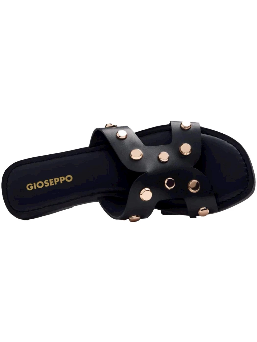 GIOSEPPO Sandali in pelle con borchie Millston Nero