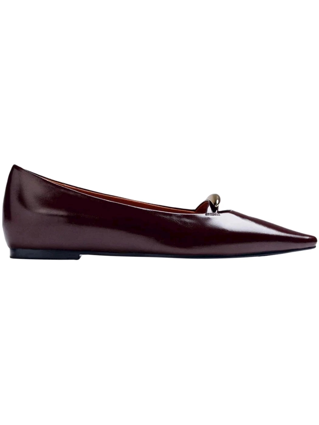 Gioseppo Ballerine effetto vernice con zeppa Bordeaux
