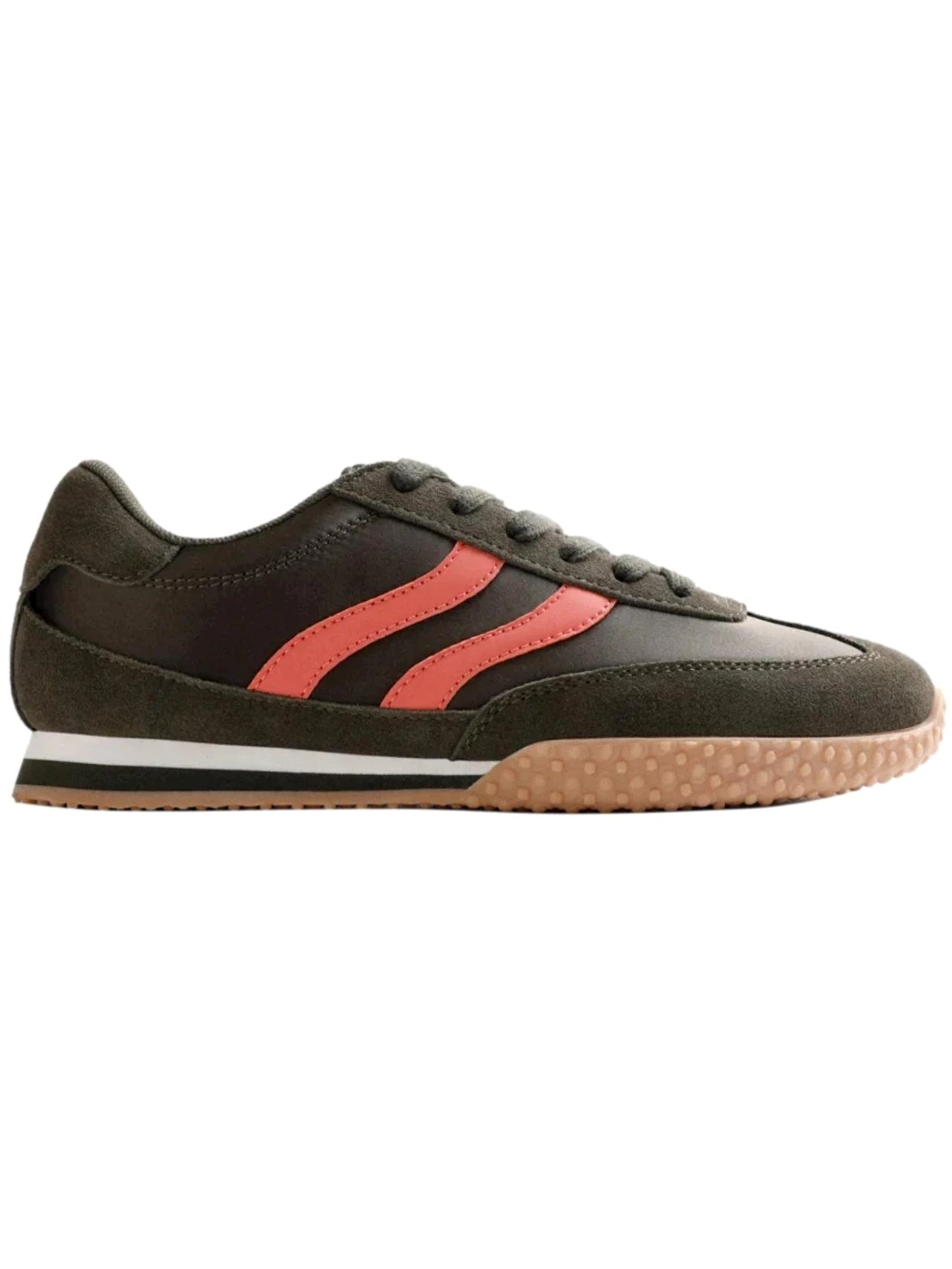 Gioseppo Sneakers Khaki in pelle e raso