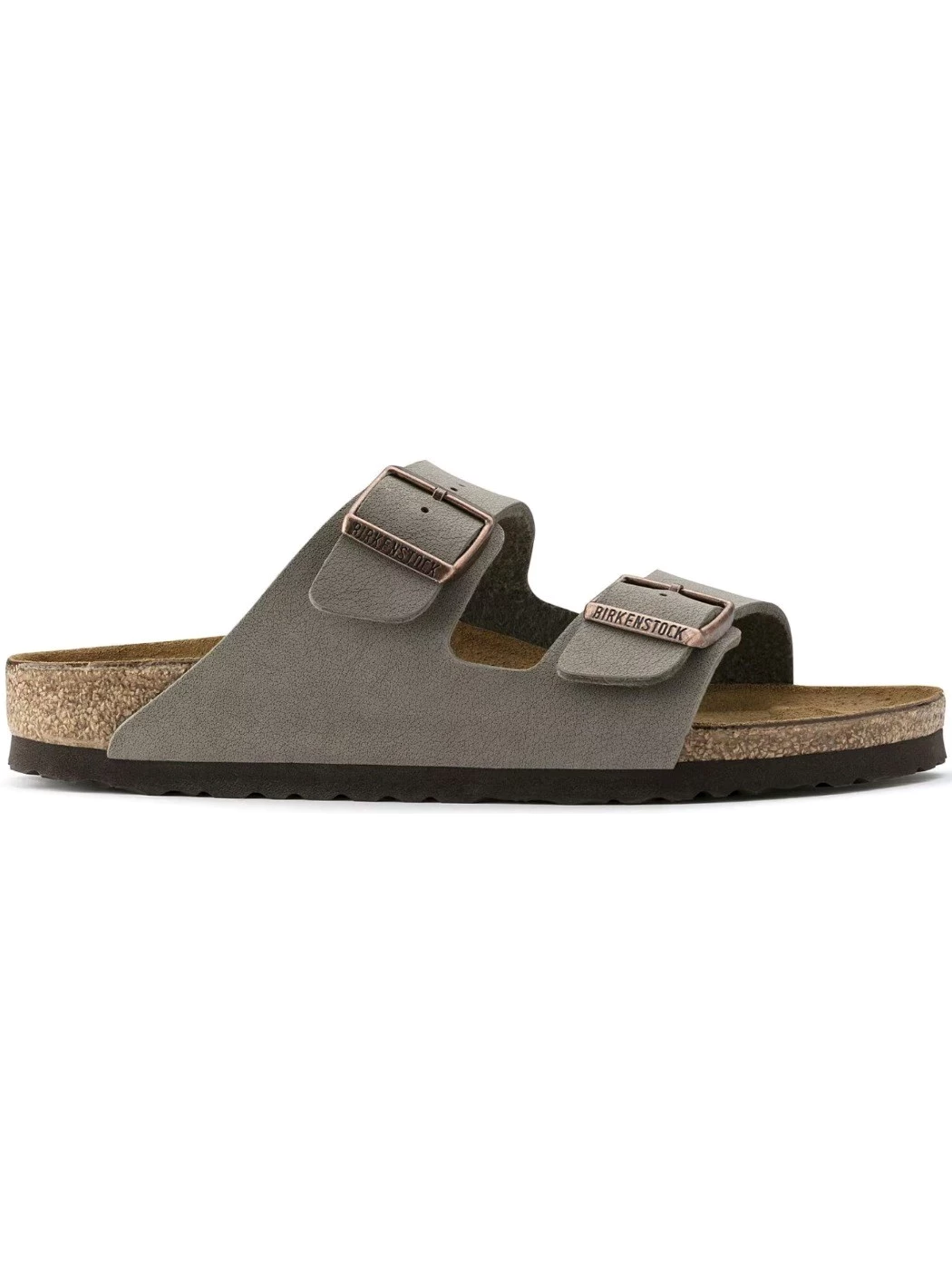 Birkenstock Arizona Birko Flor Nubuck Stone Narrow Fit