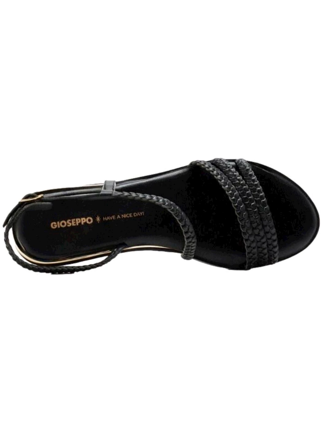GIOSEPPO Sandali pelle intrecciata brentwood Donna Nero