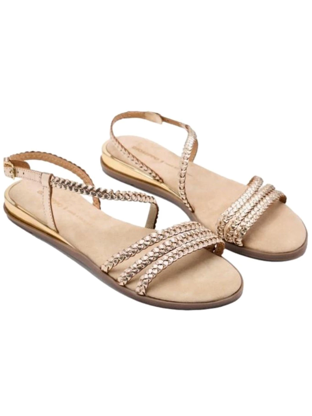 GIOSEPPO Sandali pelle intrecciata brentwood Donna Platinum